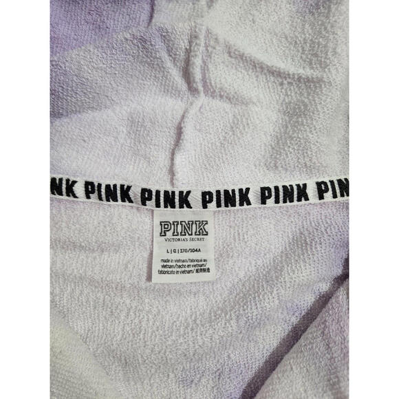 Victoria's Secret PINK Hoodie Hooded Sweatshirt Tie Dye Full Zip Large NEW - Picture 2 of 5